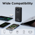 PISEN 20000mAh 20W Fast Charging Powerbank With 4 Built-in Cables For iPhone Samsung Xiaomi