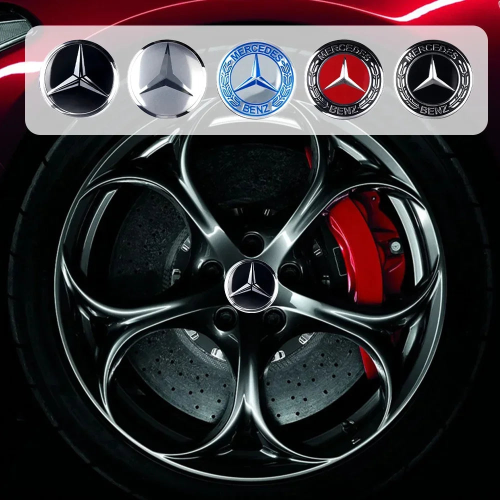 4Pcs 56/60/65/75MM Car Wheel Center Cover Sticker Hub Cap for Mercedes Benz AMG W204 W205 Amg W211 Smart Fortwo 451 W203 W222A