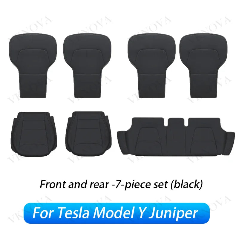 For Tesla New Model Y Juniper 2025 2026 Car Seat Cover Nappa Leather & 8 Grade Anti Fouling Wholesale Price Interior Accessories CM World