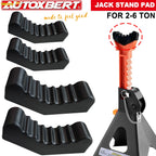 2PCS Universal Car Rubber Slotted Jack Stand Pad Lift Pads Adapter Repair Tool 3 / 6 Ton Frame Stand Rail Pinch Adaptor Black CM World