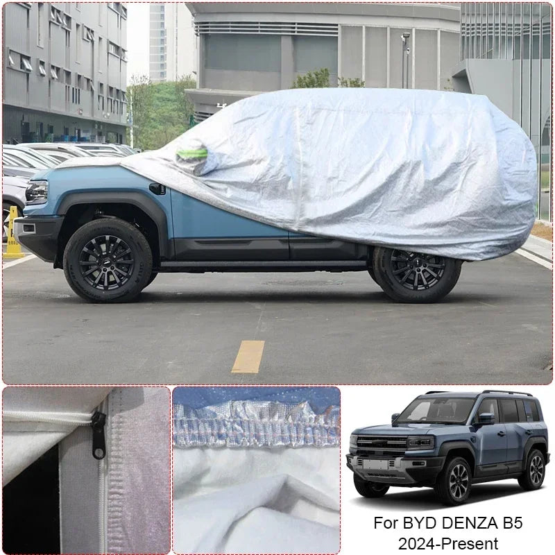 Car Thicken Cover Anti-Rain Snow Waterproof Accessories For BYD DENZA B5 B8 B9 D9 N7 N9 SUPER 3 Z9 Z9GT YANGWANG U7 U8 2023-2025 Car Mobile World