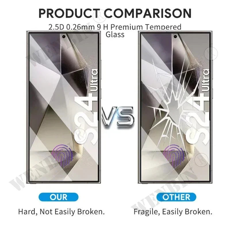 3 Pcs Tempered Glass For Samsung Galaxy S26 S25 S24 S23 S22 Ultra Plus FE A57 A56 A36 A17 Screen Protector Full Protective Glass Car Mobile World