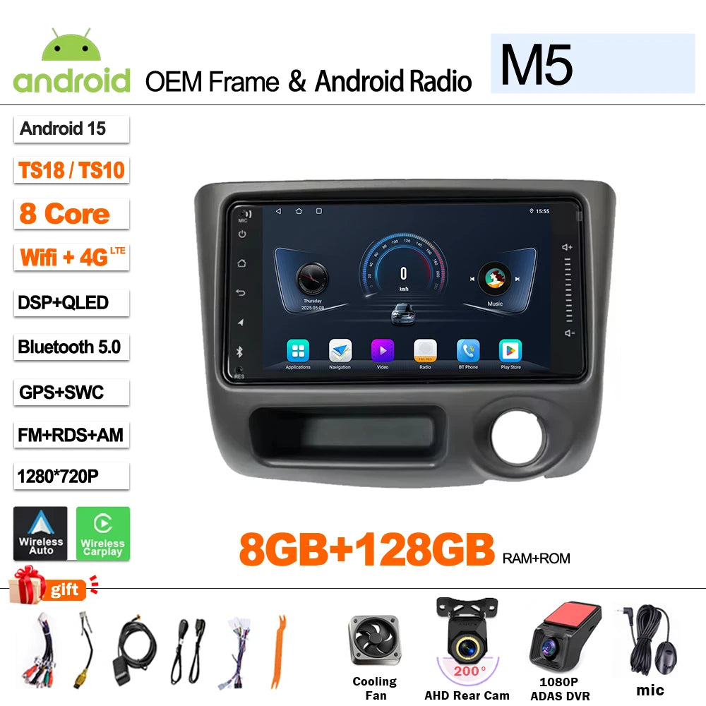For Toyota Vitz XP10 Yaris Platz Echo 1999 2000 2001 - 2005 Android 15  Multimedia Video Player  Carplay Touch Screen RDS 8 Core CM World