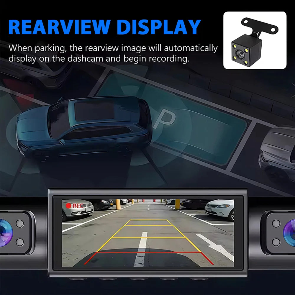 Car DVR Dash Cam 3/4 Lens Black Box FHD 1080P Night Vision 24h Parking G-Sensor Loop Recording Video Recorder Car Cameras Car Mobile World