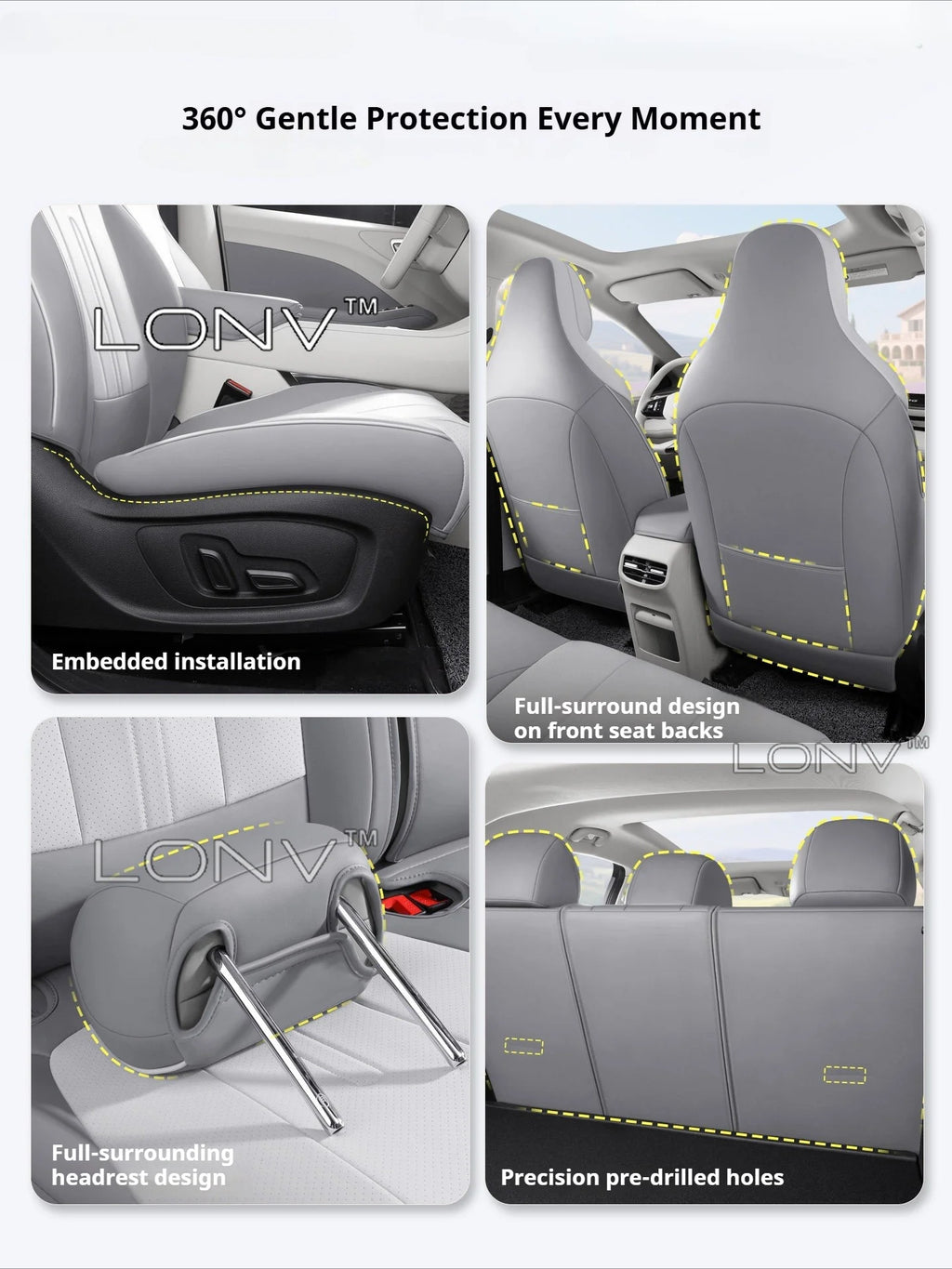 Special Car Seat Cover For MG4 EV Urban 2026 2027 Car Original Full Coverage Seat Cushion Non-slip Fixed Interior Accessories
