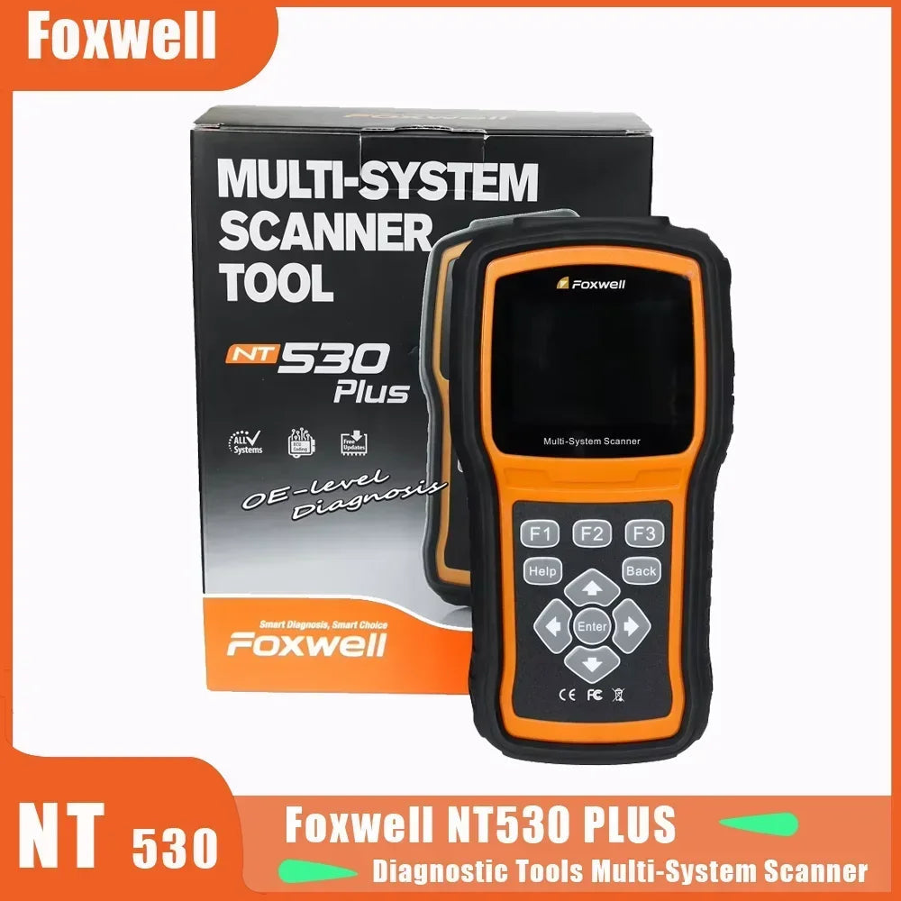 FOXWELL NT530 Plus OBD2 Scanner Oil, ABS, EPB Code Reader Automotive OBD2 SRS Airbag Diagnostic and ABS Brake Bleed Scan Tool Car Mobile World