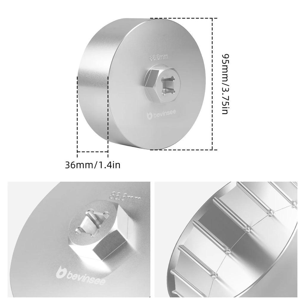 BEVINSEE Oil Filter Wrench for BMW N20 N52 N55 N54 F10 E90 F30 E60 F25 E70 F15 E83 E92 F20 F21 E91 F31 F34 E87 E61 F11 E84 F22 Car Mobile World