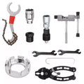 9PCS Bike Repair Tool Kit Crank Chain Cutter Extractor Freewheel Puller Crank Puller Spoke Wrench Complete Bike Maintenance Kits CM World