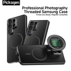 PICKOGEN 17mm Mount Phone Case for Samsung Galaxy S24 / S25 / S26 Ultra Magnetic Phone Case Cage Compatible Photographic Lens