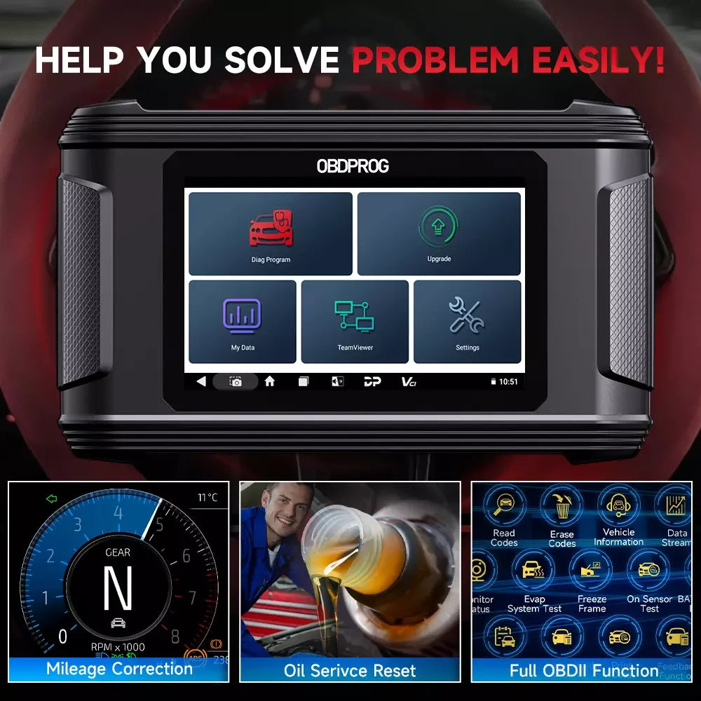 Car Cluster Calibration Tools OBD2 Diagnose OBDPROG M500 Oil Reset Instrument Adjustment Tool Code Reader Automotive Scanner