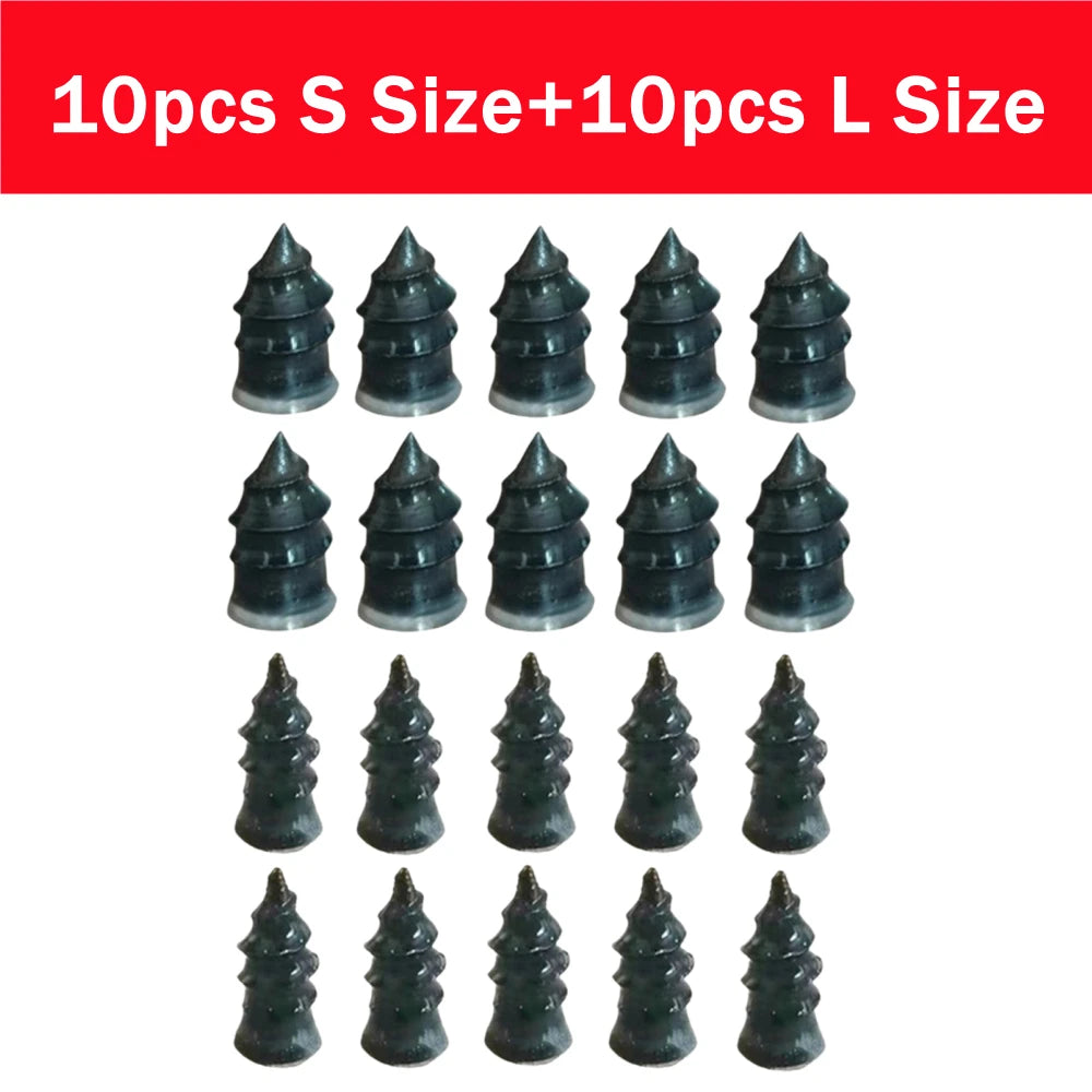 20PCS Rubber Self-tapping Screws For Tire Repair Silicone Car Screw Tyre Plug Repair Rubber Cement Screws Tire Repair