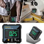 Woodworking Tools 4-sided Magnetic Dual Laser Inclinometer Digital Angle Measuring Instrument with Tilt Measurement Laser Level CM World