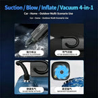 8-in-1 Vehicle Emergency Jump Starter Tire Inflator LED Light Portable Car Power Bank