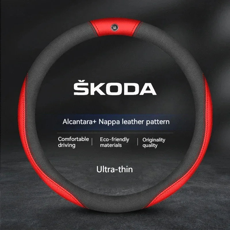 Suitable for Skoda car breathable steering wheel cover Citigo Fabia Kamiq Kodiaq VIRS Superb steering wheel cover accessories