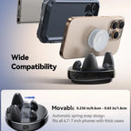 Car Phone Holder with 360° Adjustable & Avoid Sun Glare, Anti-slip Spring Snap Design Dashboard Cell Phone Holder, Phone Holders