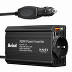 Meind 300W Car Power Inverter with EU Socket DC12V to AC220V Car Charger with Dual USB ports PD65W + QC3.0 CM World