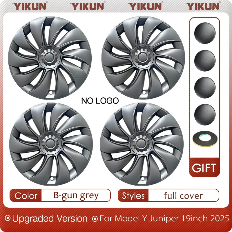 19 Inch 4PCS HubCap for Tesla Model Y Juniper 2025 Performance Replacement Wheel Cap Automobile Full Rim Cover Accessories 2026 CM World
