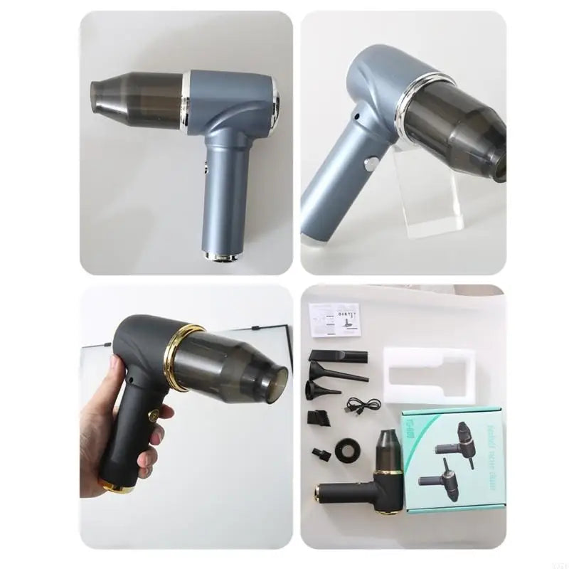 Rechargeable Handheld Car Vacuum, ABS Interior Cleaner for Upholstery, Mats, Crevices and Console Dust Removal X37F Car Mobile World