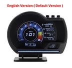Newest A501 Car Head Up Display OBD2 Smart Car HUD Turbo Gauge Digital Odometer Security Alarm Water&Oil temp RPM Auto Meter CM World