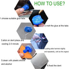 Universal Car Dent Paintless Puller Metal T Dent Puller Repair Tool Auto Repair Sheet Metal Kit Slide Hammer Reverse Hammer Glue CM World