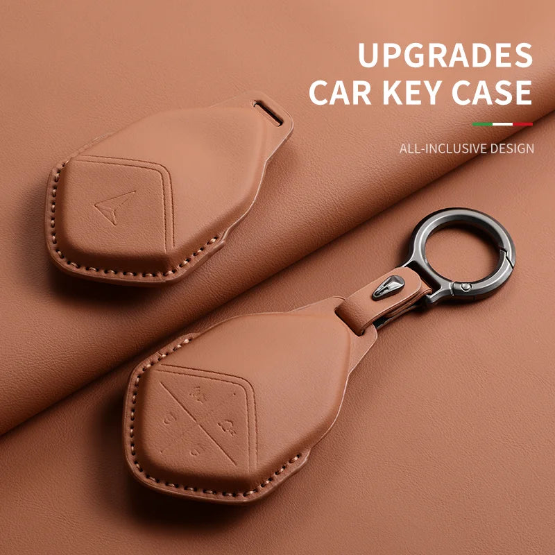 Car Key Case Bag For Changan Deepal S7 S07 SL03 S05 G318 2024 2025 Keychain Protective Cover Smart Remote Key Protection Shell