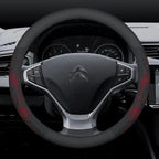 For Citroen C1 C2 C3 C4 C5 C6 VTS Xsara C-Crosser Berlingo Jumpy Carbon fiber Suede Car Steering Wheel Cover Auto Accessories CM World