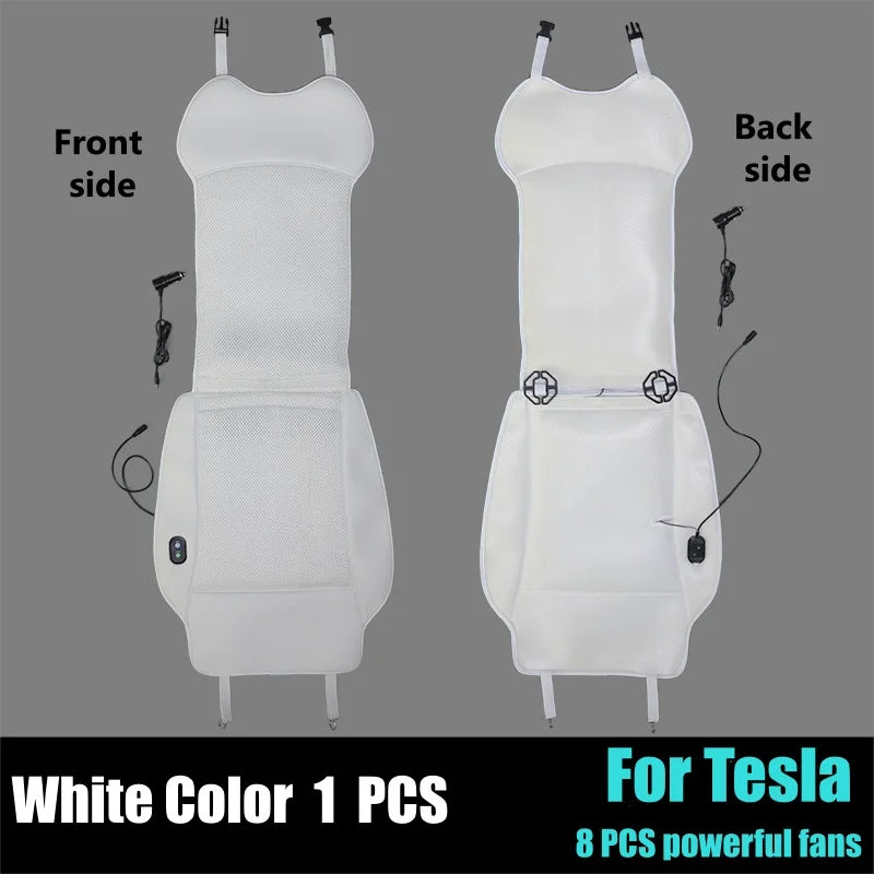 For Tesla Model 3 Y S X Ventilation Seats Cover Summer Cool Breathable with Fan Ventilated Ice Silk Seat Cushion Car Accessories