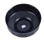 1Pc 76mm 14 Flutes Black Steel Car Oil Filter Cap Type Wrench Remover Tool Durable with 3/8" Drive Socket Car Mobile World