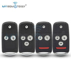 MYREMOTEKEY Flip Car Remote Key Shell Fob 2/3/4 Buttons MLBHLIK-1T for Honda Acura Civic Accord Jazz CRV HRV Key Case Housing CM World