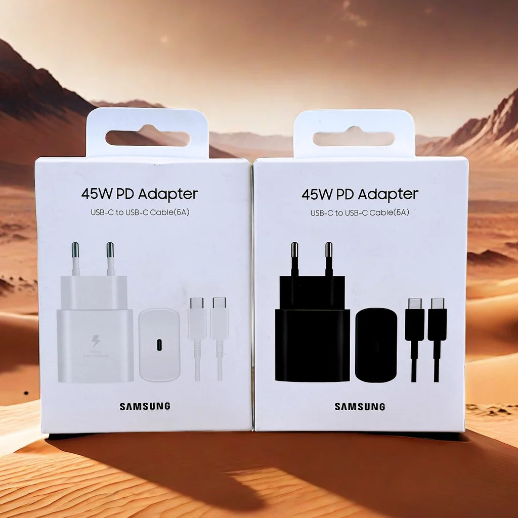 Original Samsung Charger 45W Super Fast Charge EU CERTIFIED Adapter For Galaxy Z Fold 5 4 3 Flip 5 4 3 S23 S24 Ultra S20 S22 S21 Car Mobile World
