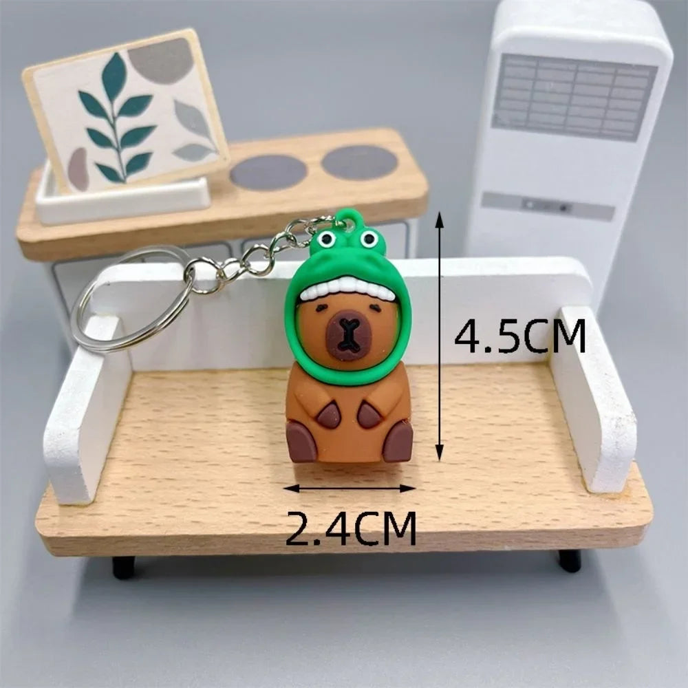 Creative Cute Capybara Keychains For Car Keychain Anime Cartoon Capibala Pendant  Women Doll Keyring Charm Holiday Gifts Jewelry CM World