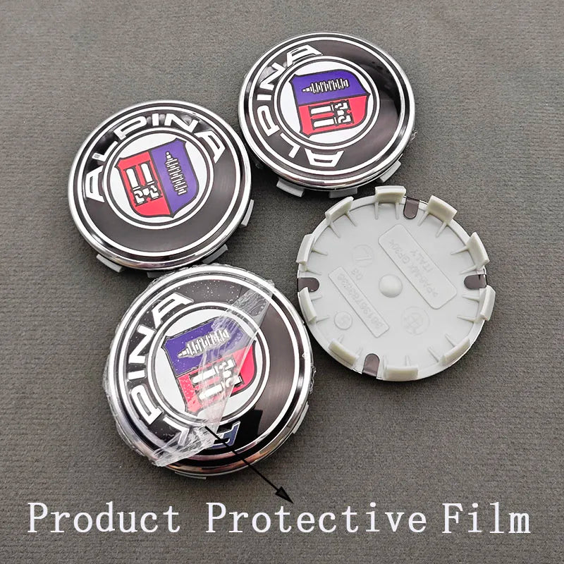4pcs 68mm Logo Alpina Emblem Car Wheel Center Hub Caps for BMW E46 E39 E38 E90 E60 E36 F30 E34 F10 E92 E38 Auto Accessories