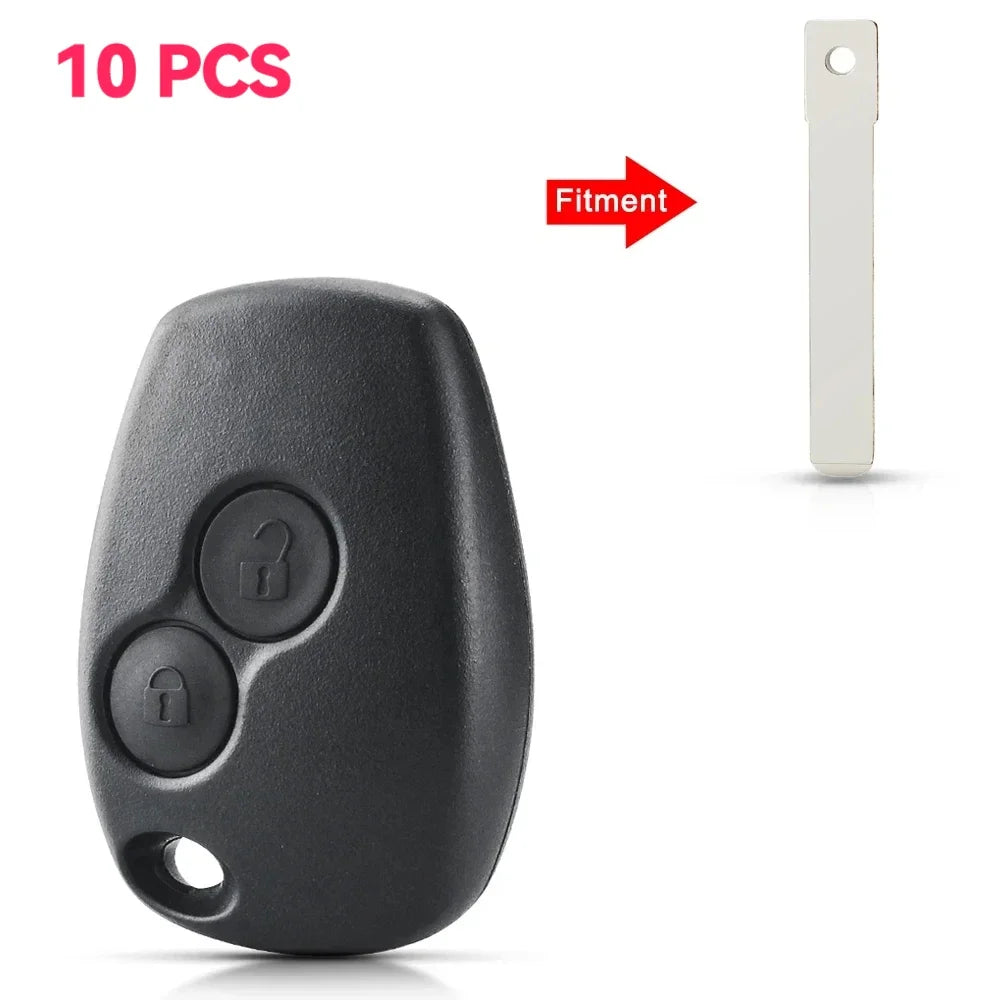KEYYOU 10PCS New Car Remote Control Key Shell 2/3 Buttons Case For Renault Duster Modus Clio 3 Twingo Dacia Logan Sandero Kangoo CM World