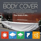 Universal Full Car Cover Portable Outdoor Waterproof UV Protection Anti-Scratch Resistant Car Clothing Auto Dust Cover Accessory CM World