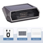 Solar Powered Car Mounted Air Purifier For Car Use Odor Removal Parking License Plate Ozone Generator For Disinfection Car Mobile World