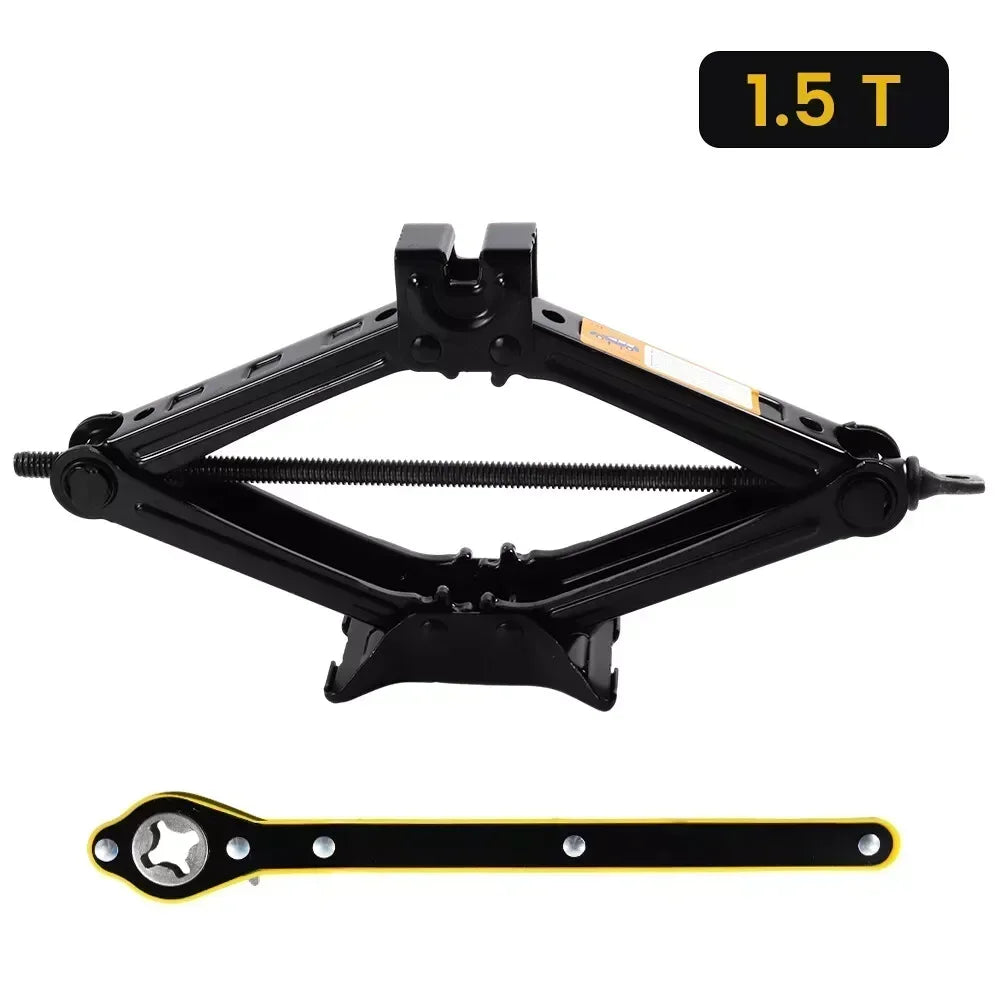 2.5T 1.5T car jacks 2 in 1 Manual Lift Jack Car Repair Tool Lifting Tool with Labor-saving Ratchet Wrench Foldable Jack for Car CM World