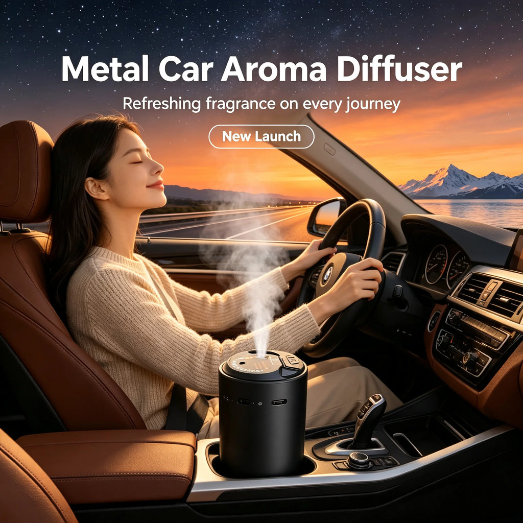 Portable  Car Aroma Diffuser USB Charging Essential Oil Diffuser Suitable for Home Office Car  Intelligent  Smell Distributor