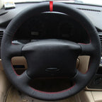 Car Steering Wheel Cover Artificial Leather Red Marker For Volkswagen VW Passat B5 1996-2005 Golf 4 1998-2004 Seat Alhambra