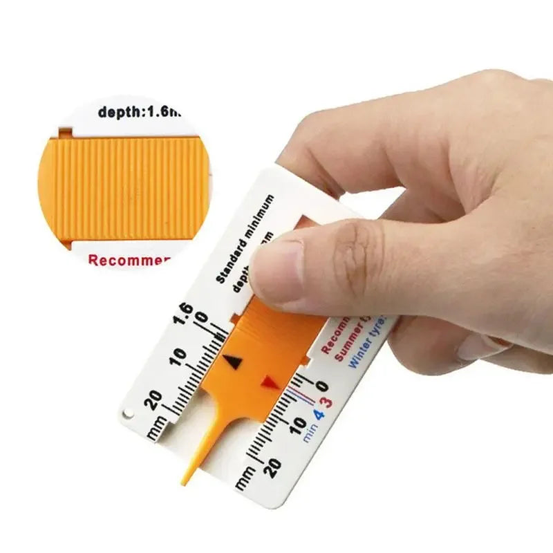 Car Inspection Tools Car Tester Tire Depth Ruler Tire Thickness Gauge For Cars Tyre Ruler Tread Depth Accurate Measurement Tools CM World