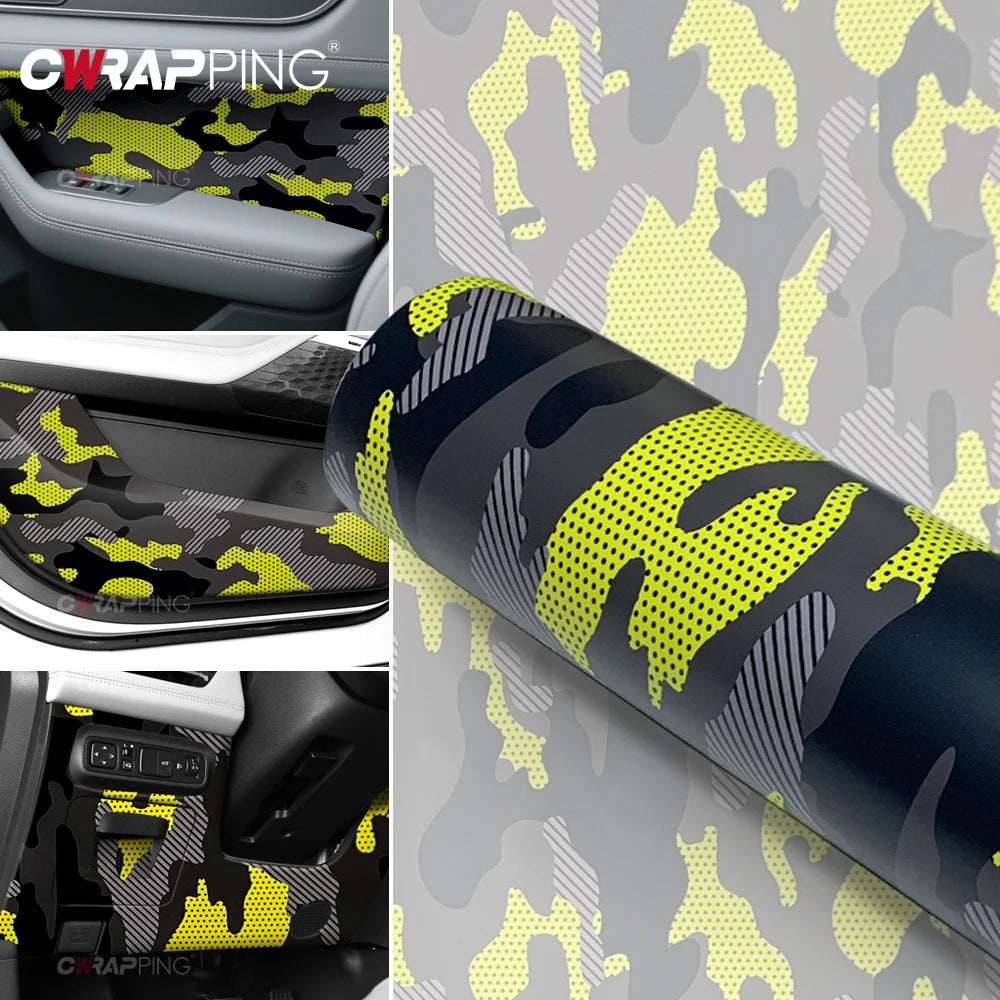 Off-Road Supplies Car Body Films Jeep Camouflage Film Camo Car Wrap Yellow Waterproof Paint Vehicle Decoration Automotive Vinyl Car Mobile World