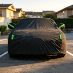 Universal Full Sedan Car Cover Waterproof Sun Rain Snow UV Protection Black Zipper Design Car Case S-XXL Sizes