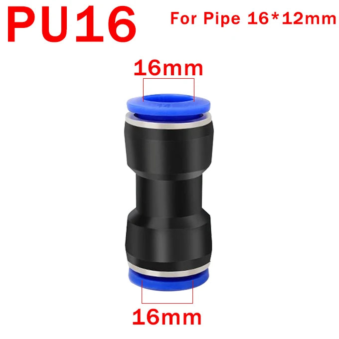 10PCS Pneumatic Fittings Quick Air Connector Hose Fitting Plastic PU PG 4mm 6mm 8mm 10mm 12mm Push Into Tube Pluglug