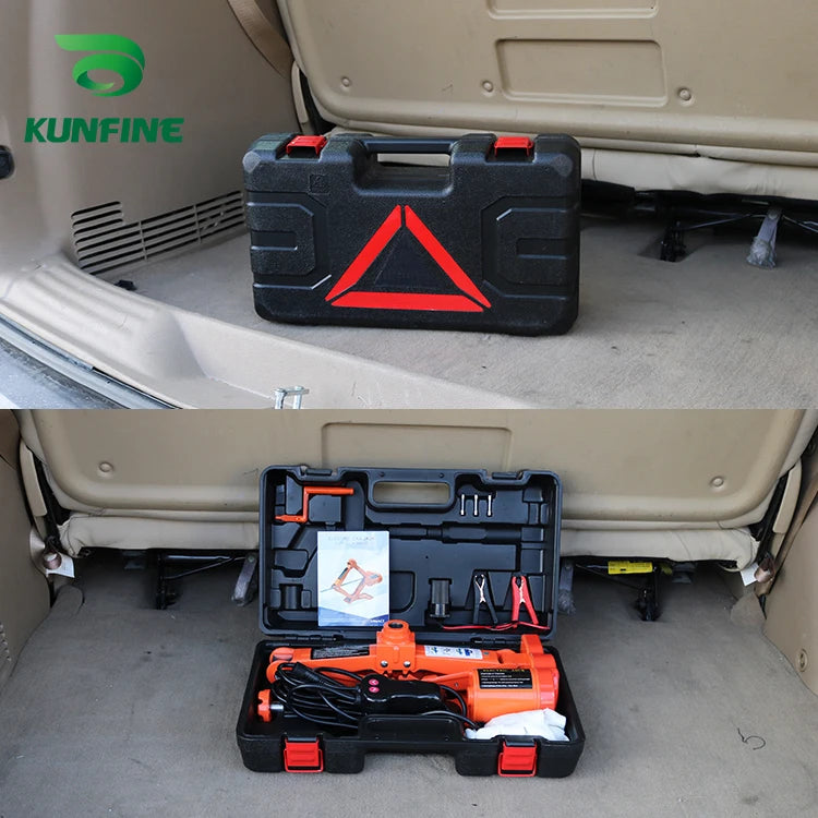 KUNFINE Portable 12V 120W Car Jack 5Ton Electric Jack Auto Lift Scissor Jack Lifting Machinisms Lift Jack Muti Function