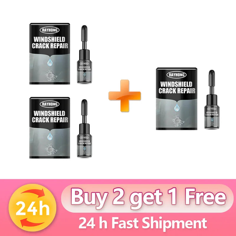 Windshield Crack Repair Fluid – Car Glass Resin Glue, Restores Clarity & Fixes Scratches, Cures Quickly, DIY Auto Repair Kit