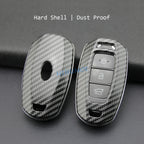 For Hyundai Carbon Fiber Car Smart Key Cover Case Chain Accessories Veloster Accent Palisade Elantra GT Venue Santa Fe Kona i30 CM World
