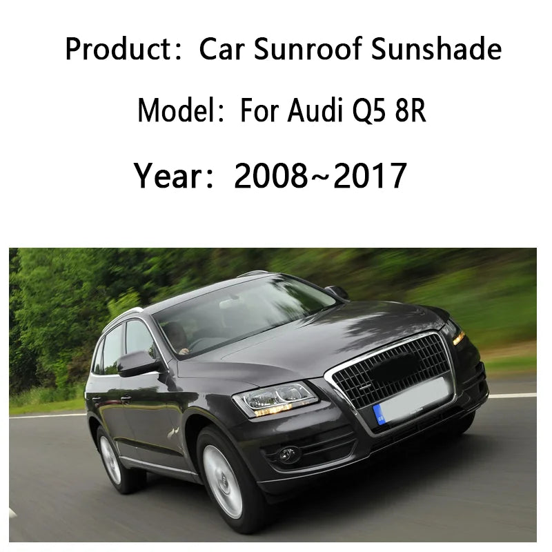 Car Sunshades For Audi Q5 2012 2008~2017 2009 8R Sunroof Shades Electrostatic Adsorption Visor Sun Protection Auto Accessories