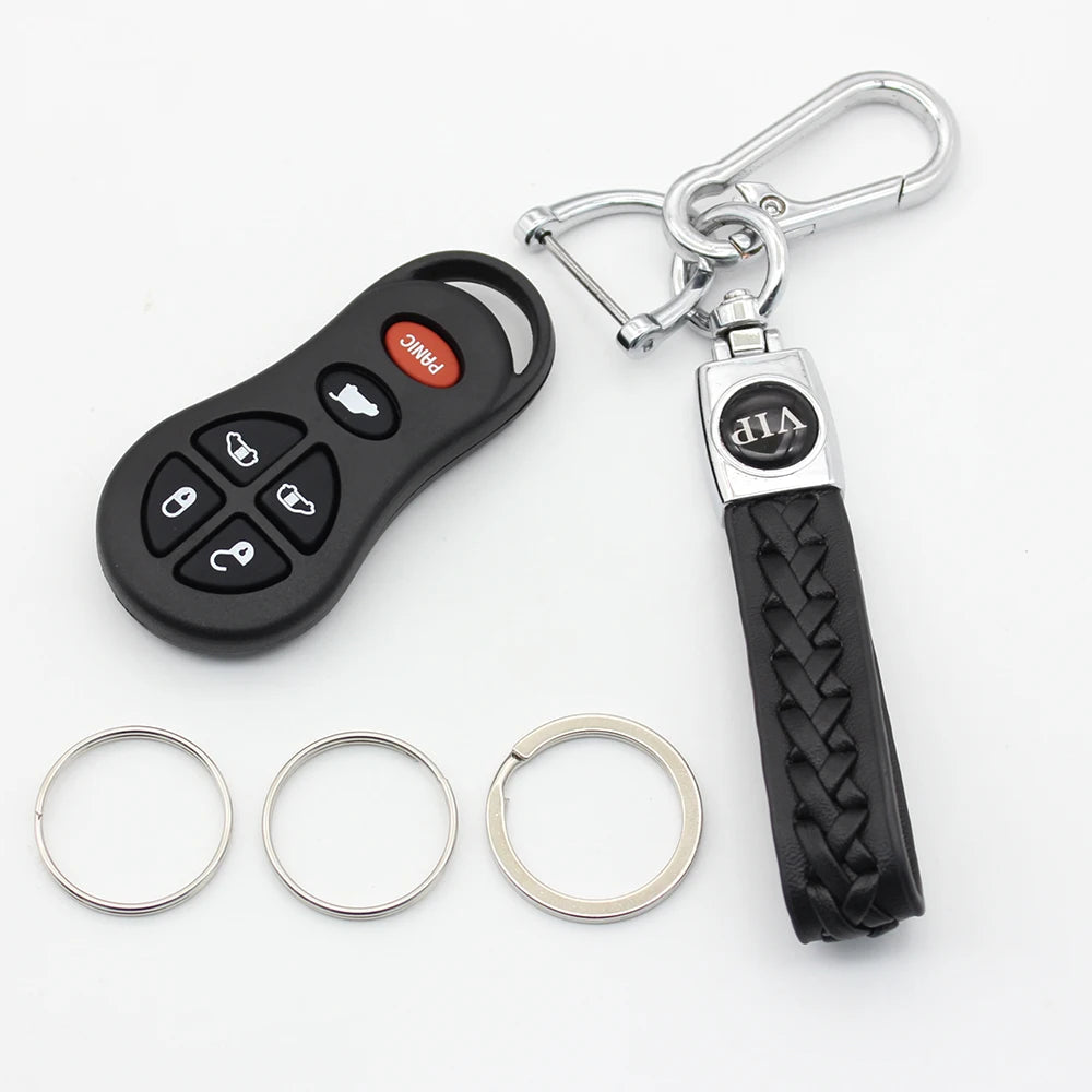 Xinyuexin 5/6 Button Remote Key Shell Case Fob for Chrysler Town & Country Prowler Voyager for Dodge Caravan Grand Key Chain CM World