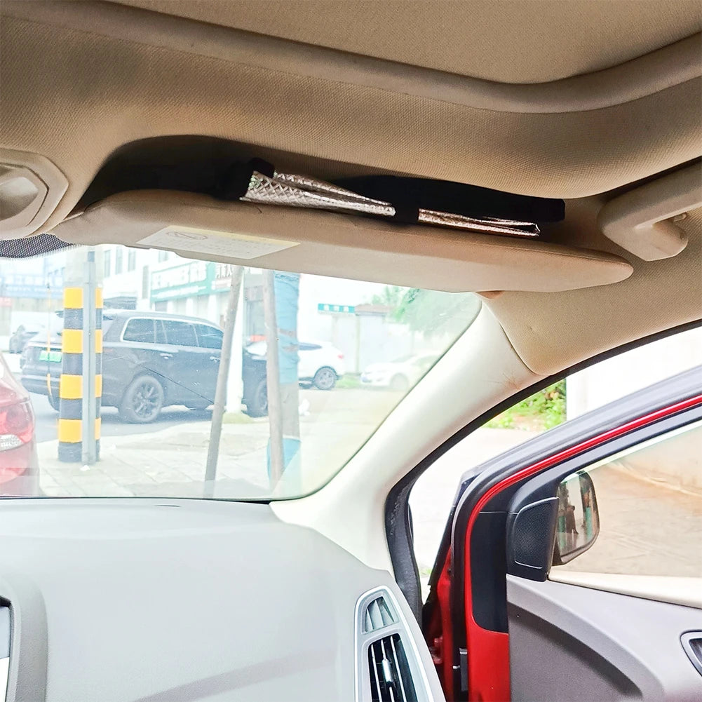 Steering Wheel Cover Sun Shade Anti-Heat Aluminum Foil Auto Interior Protector Block UV Rays Cool in Summer Vehicle Accessories CM World