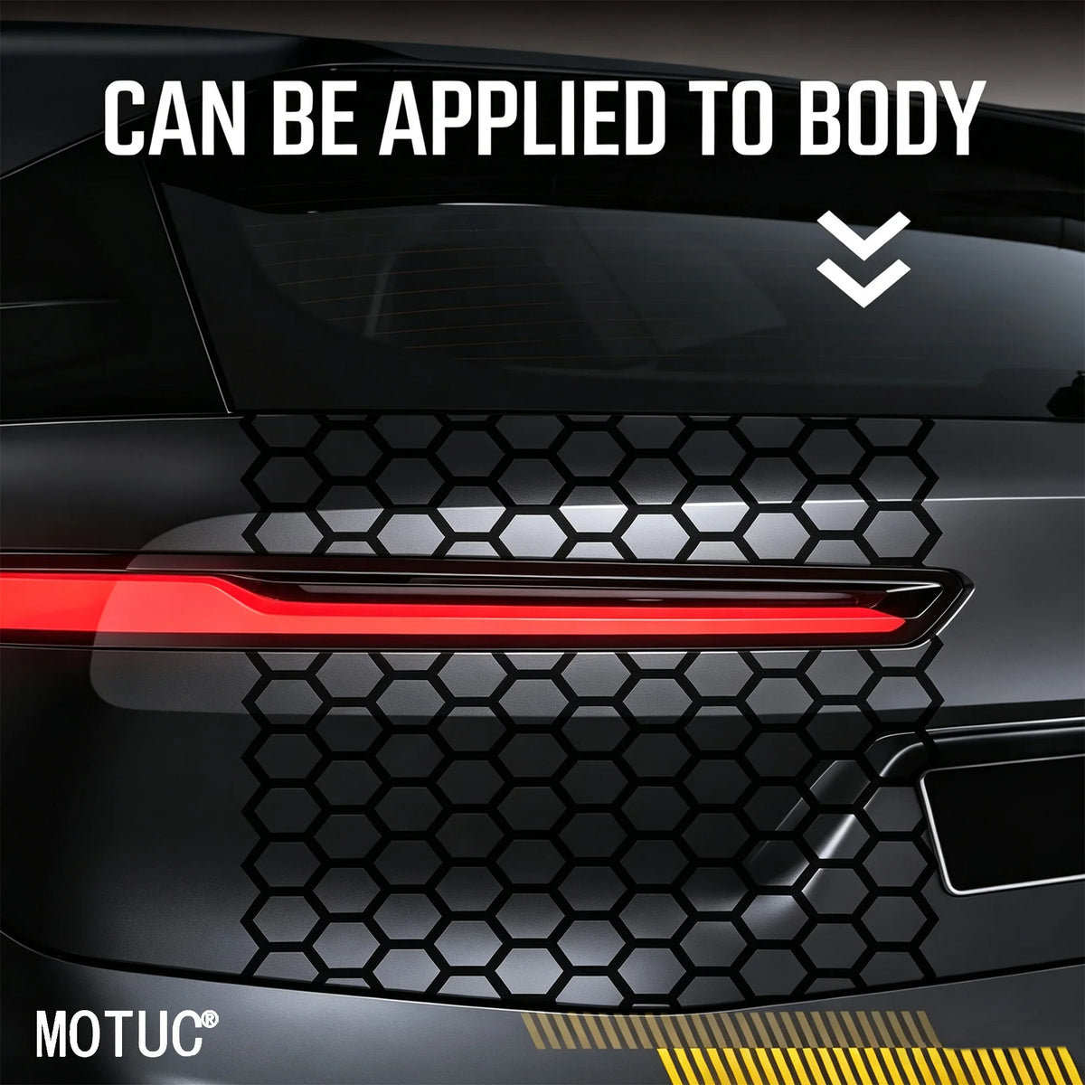 1Set Large Matte Black Honeycomb Pattern Car Stickers Van Decals Waterproof DIY SUV Window Side Body Craetive Sunshade Car Film