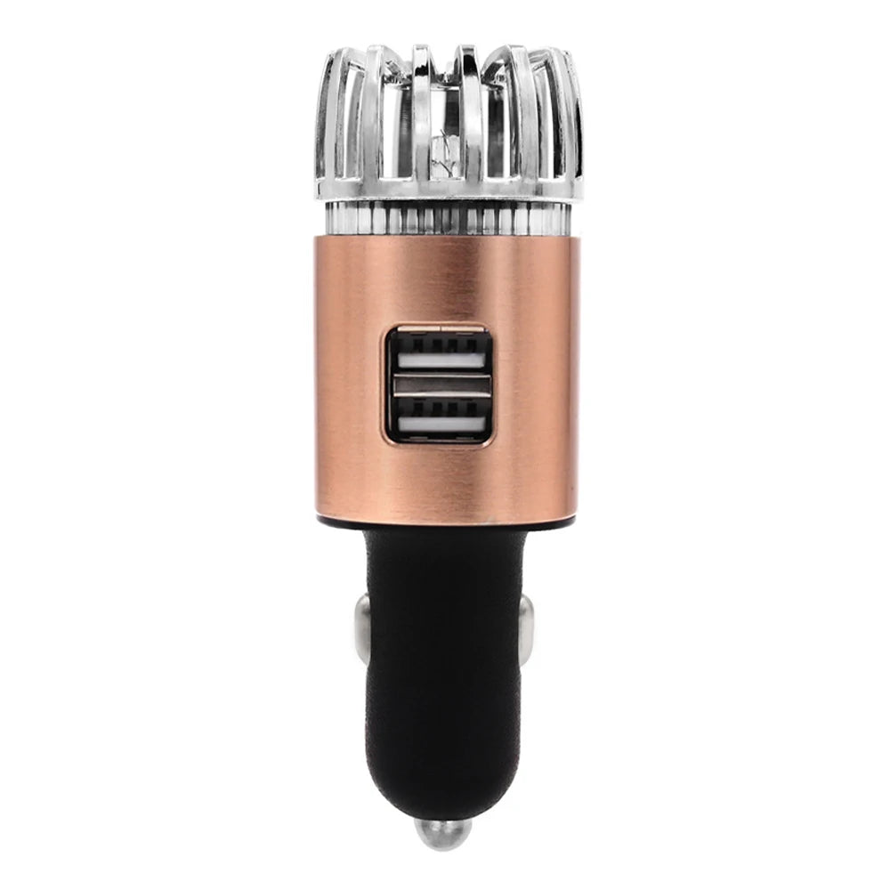 Car Air Purifier Mini Negative Ion Purifier Dual USB Car Charger USB Car Air Freshener Air Purifier Oxygen Bar Air Freshener CM World